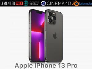 apple iphone 13 pro grafit 3D Model