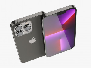 apple iphone 13 pro graphite 3D मॉडल