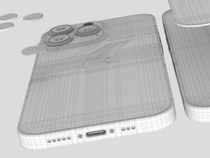 apple iphone 13 pro graphite 3D Model