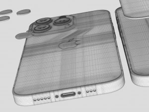 apple iphone 13 pro graphite 3D Model