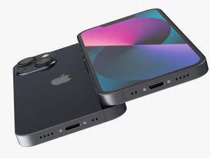 apple iphone 13 mini midnight Modelo 3D