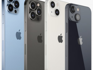 apple iphone 13 mini and 13 and 13 pro and 13 pro max 3D मॉडल