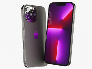 apple iphone 13 mini and 13 and 13 pro and 13 pro max 3D मॉडल
