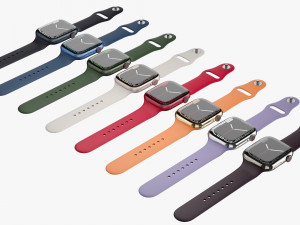 apple watch series 7 all colors 3D Модель