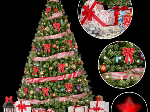 christmas green tree 1 3Dモデル