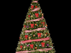 christmas green tree 1 Modèle 3D