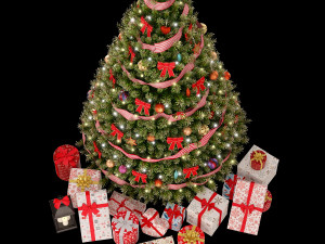 christmas green tree 1 Modèle 3D