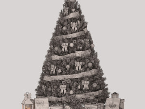 christmas green tree 1 Modèle 3D