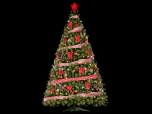 christmas green tree 1 Modèle 3D