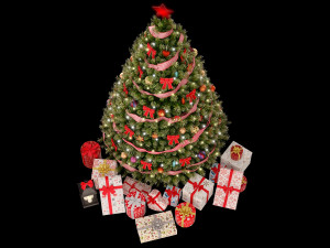 christmas green tree 1 Modèle 3D