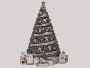 christmas green tree 1 Modèle 3D