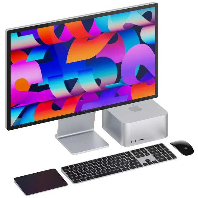 Apple Studio Display and Mac studio full set 3D Model .c4d .max .obj .3ds .fbx .stl .blend 