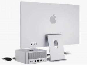 Apple Studio Display and Mac studio full set 3D Model