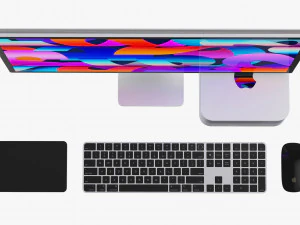 Apple Studio Display and Mac studio full set 3D Model