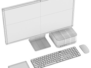 Apple Studio Display and Mac studio full set 3Dモデル
