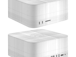 Apple Studio Display and Mac studio full set 3D Model