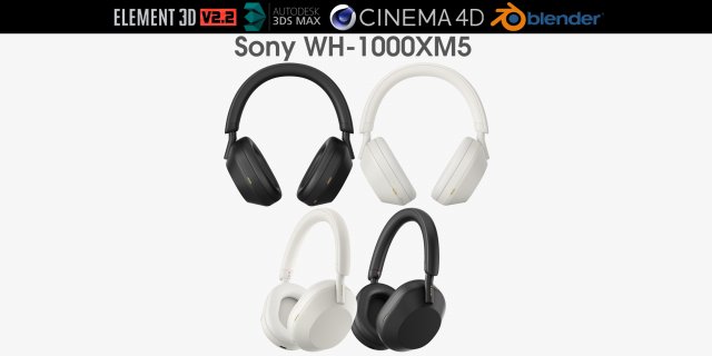 Sony WH 1000XM5 Headphones 3D in 3DExport