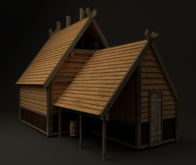 model medieval house 3D Model .c4d .max .obj .3ds .fbx .stl .blend