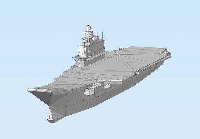 aircraft carrying cruiser admiral kuznetsov lowpoly 3D Print Model .c4d .max .obj .3ds .fbx .lwo .lw .lws