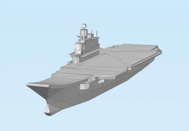 aeronave transportando o cruzador almirante kuznetsov lowpoly Modelo de Impressão 3D .c4d .max .obj .3ds .fbx .stl .blend 