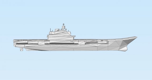 Download aircraft carrying cruiser admiral kuznetsov lowpoly 3D Model