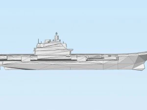 aeronave transportando o cruzador almirante kuznetsov lowpoly Modelo de Impressão 3D