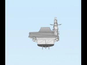 aeronave transportando o cruzador almirante kuznetsov lowpoly Modelo de Impressão 3D