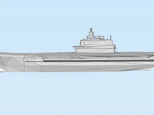 aeronave transportando o cruzador almirante kuznetsov lowpoly Modelo de Impressão 3D