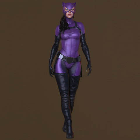 catwoman dc comics Model 3D .c4d .max .obj .3ds .fbx .stl .blend 
