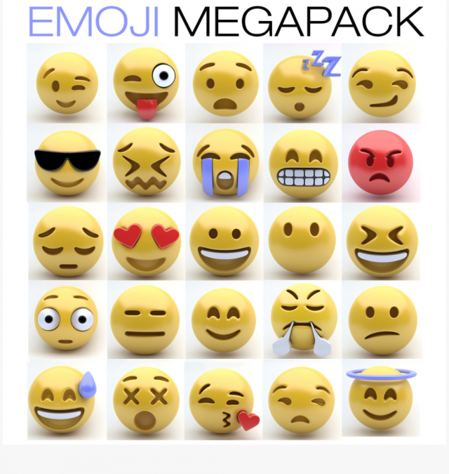 emoji pack 3D-Modell .c4d .max .obj .3ds .fbx .stl .blend 