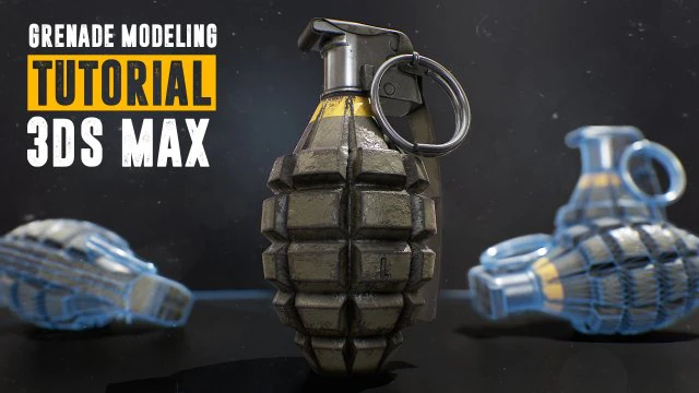 Grenade - modeling uv unwrappi baking texturing 3ds max 2016 