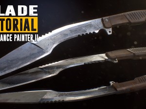Blade baking and pbr texturing substance painter 2 3D Tutorials