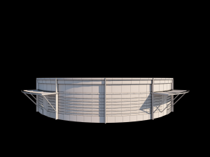 low poly round shop 3D Модель