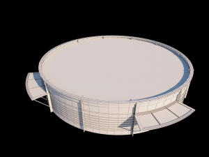low poly round shop 3D Модель