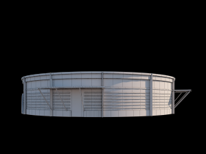 low poly round shop 3D Модель