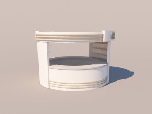simple cafe kiosk Model 3D