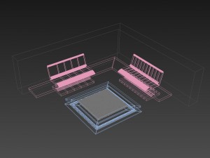 corner setting outdoor 3D मॉडल