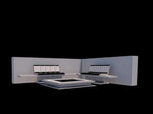 кутова установка на вулиці 3D Модель