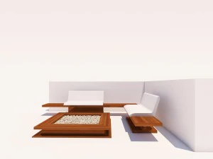 кутова установка на вулиці 3D Модель