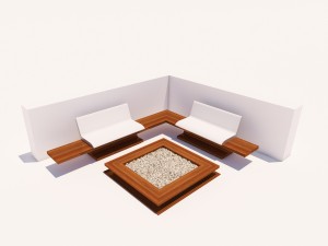 corner setting outdoor Model 3D