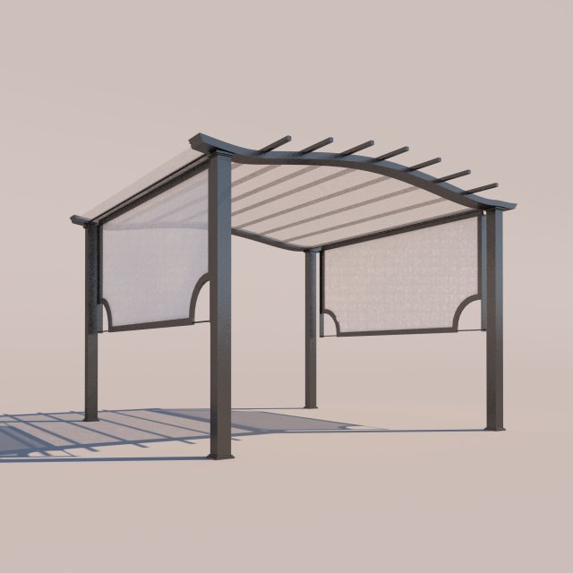 outdoor kiosk Model 3D .c4d .max .obj .3ds .fbx .stl .blend 