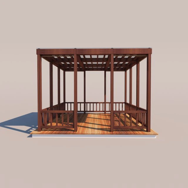 outdoor setting kiosk 3D Model .c4d .max .obj .3ds .fbx .stl .blend