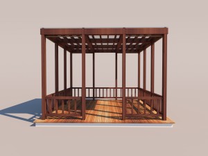 outdoor setting kiosk Model 3D
