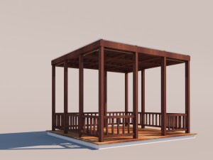 outdoor setting kiosk Modello 3D