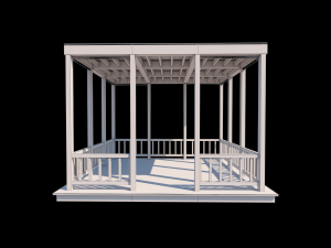 outdoor setting kiosk Modello 3D