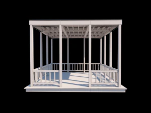 outdoor setting kiosk 3D Model