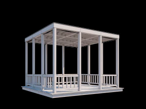 outdoor setting kiosk 3D Model