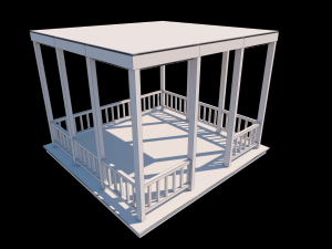 outdoor setting kiosk Modello 3D