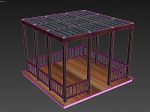 outdoor setting kiosk 3D Model