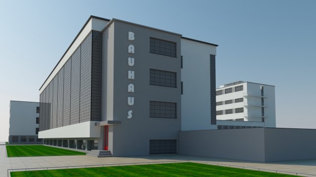 bauhaus dessau Model 3D .c4d .max .obj .3ds .fbx .stl .blend 